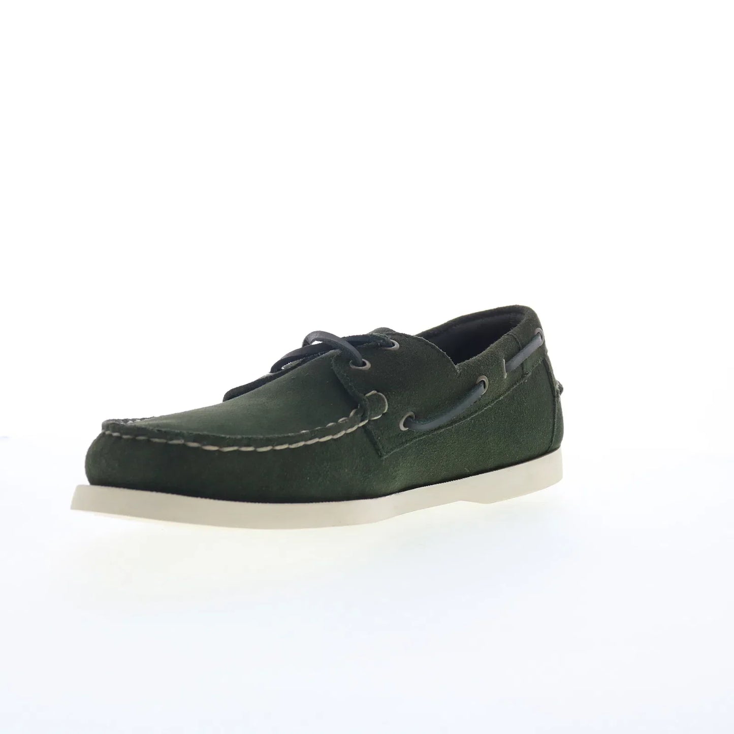 Sebago Portland Flesh Out Mens Green Suede Loafers & Slip Ons Boat Shoes
