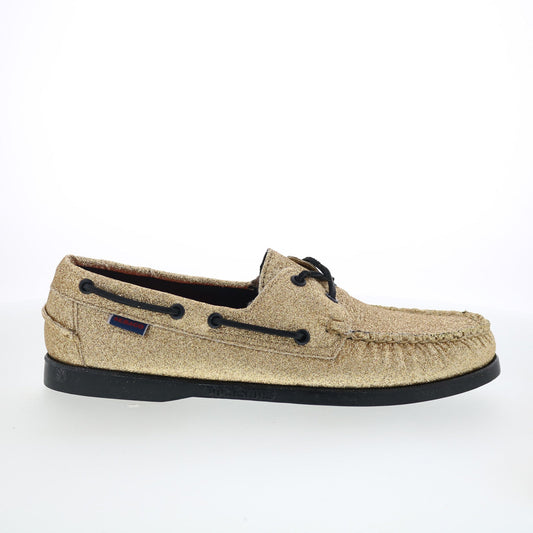 Sebago Portland Glitter Mens Gold Synthetic Loafers & Slip Ons Boat Shoes