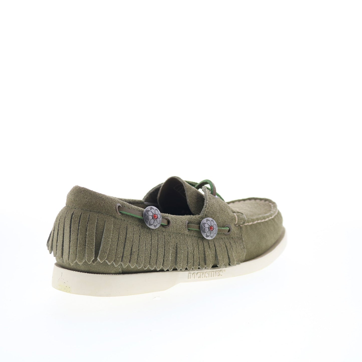 Sebago Portland Fringes 741148W-909 Mens Green Loafers & Slip Ons Boat Shoes