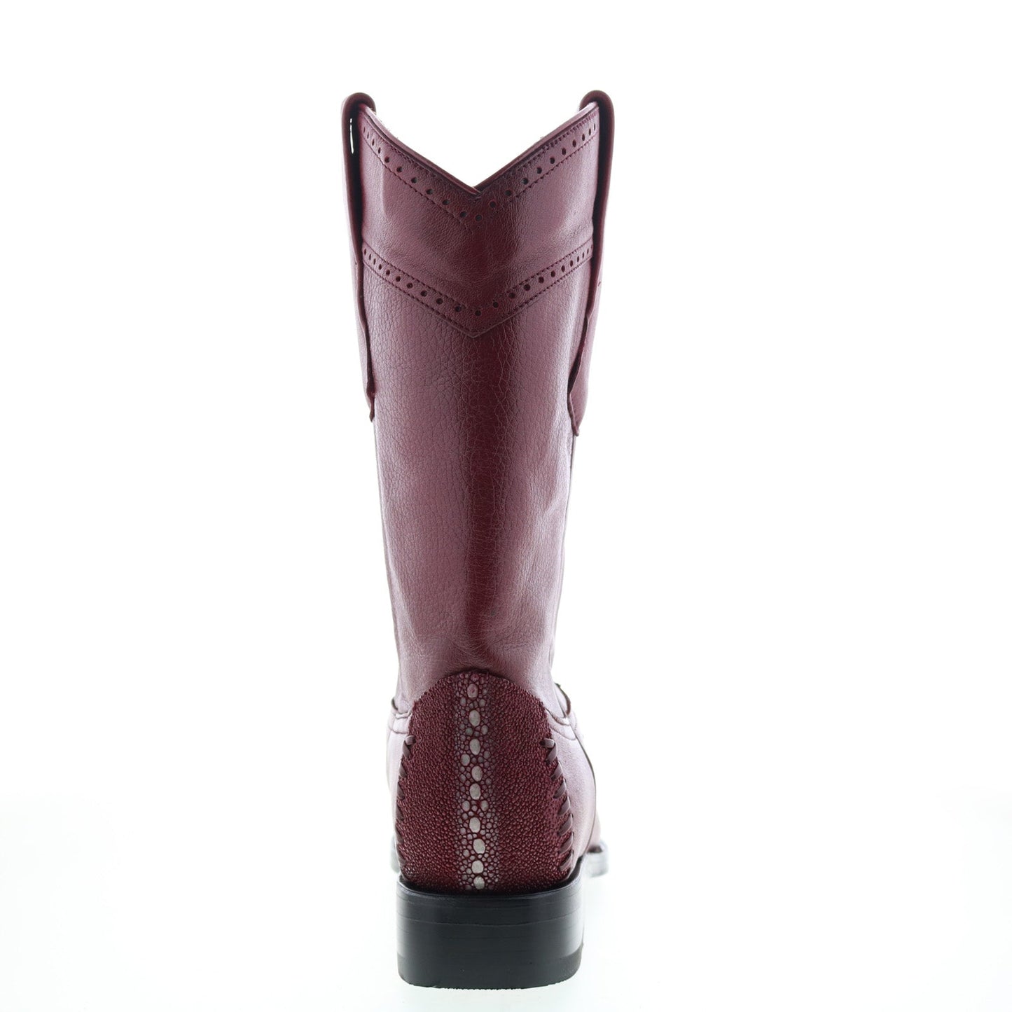Los Altos  Square Toe Stingray Rowstone Mens Burgundy Wide Cowboy Western Boots