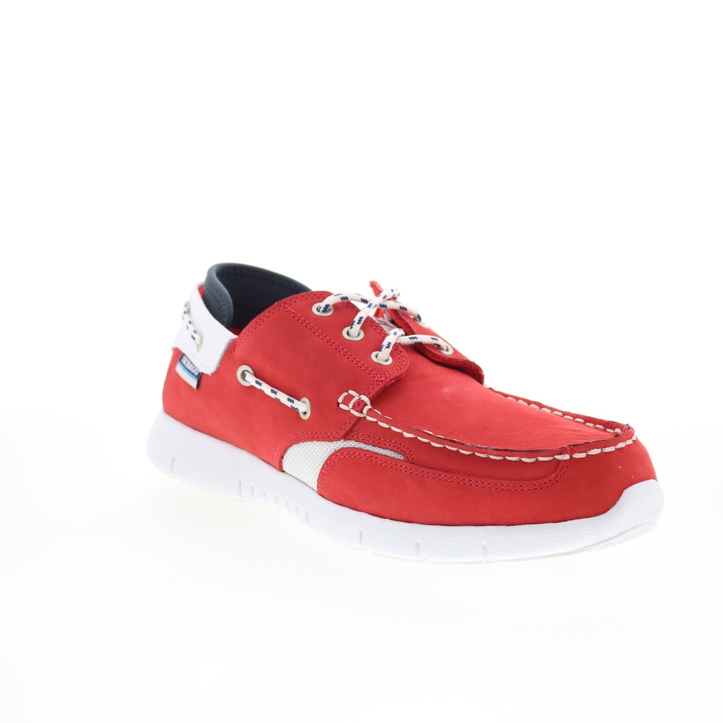 Sebago Foremust 77115UW-ADE Mens Red Nubuck Loafers & Slip Ons Boat Shoes
