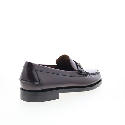 Sebago Classic Dan Eyes HTC LA Mens Brown Wide Leather Loafers Penny Shoes