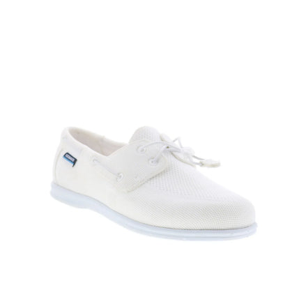 Sebago Monterey 78117KW-911 Mens White Mesh Loafers & Slip Ons Boat Shoes