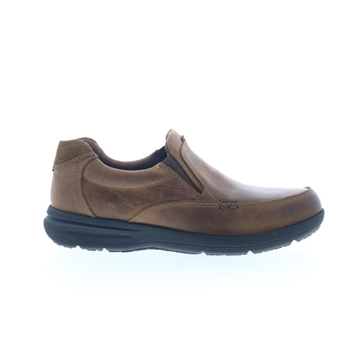 Nunn Bush Cam Slip On 84696 Mens Brown Wide Loafers & Slip Ons Casual Shoes