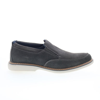 Nunn Bush Otto Moc Toe Slip On Mens Gray Extra Wide Loafers Casual Shoes