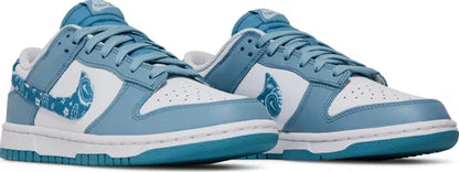 Nike Womens Dunk Low Sneakers - 'Blue Paisley'