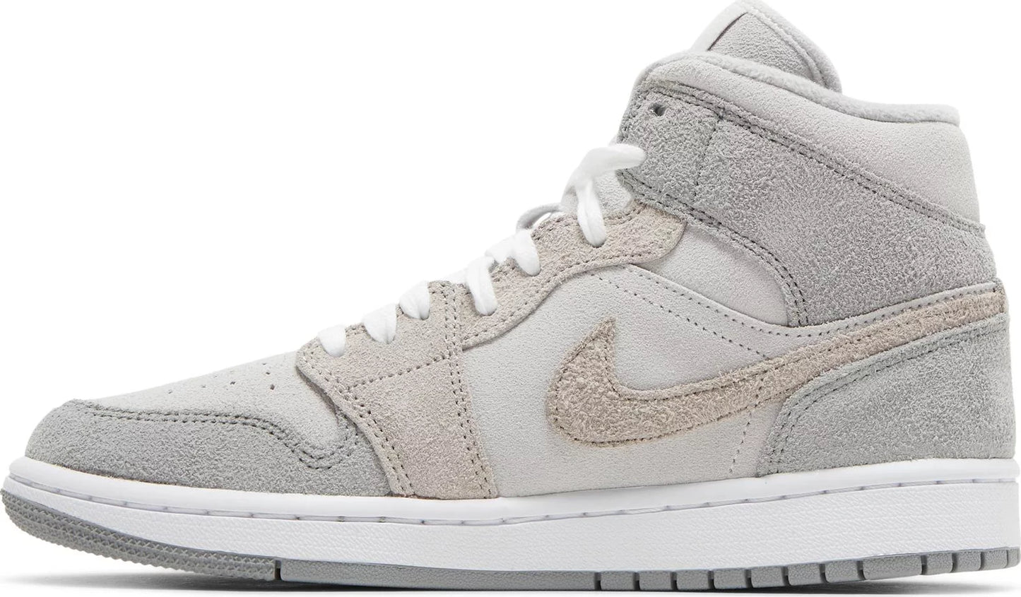 Nike Womens Air Jordan 1 Mid SE Sneakers - 'Particle Grey'