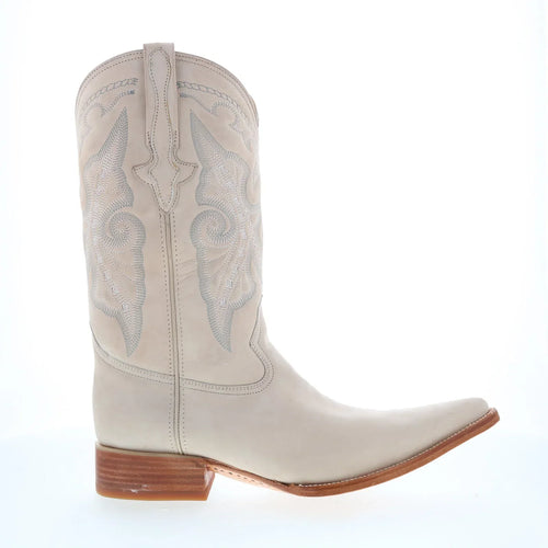 Los Altos Suede Boots XXX-Toe 956304 Mens Beige Wide Cowboy Western Boots