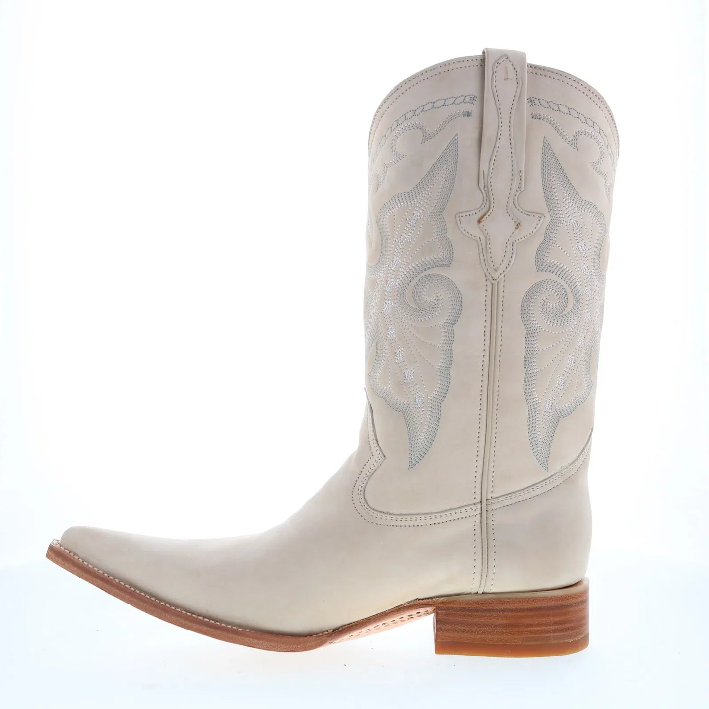 Los Altos Suede Boots XXX-Toe 956304 Mens Beige Wide Cowboy Western Boots