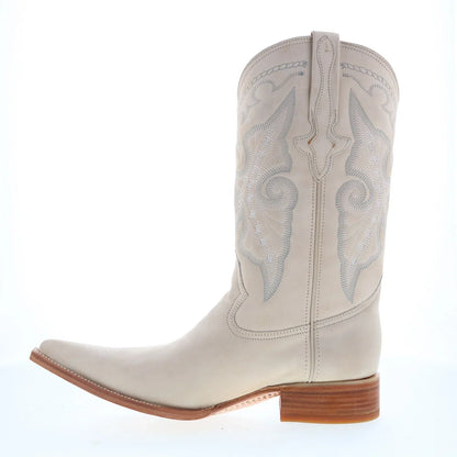 Los Altos Suede Boots XXX-Toe 956304 Mens Beige Wide Cowboy Western Boots