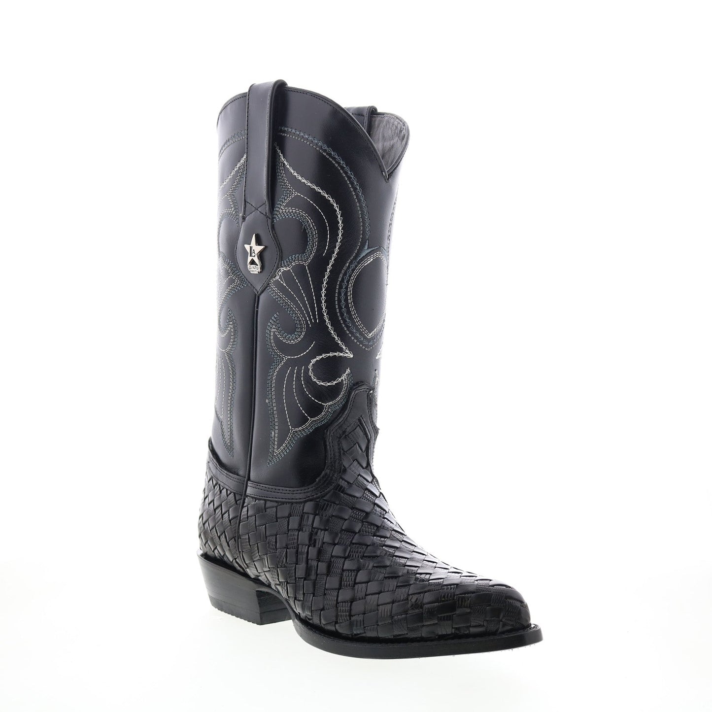 Los Altos J-Toe Vergel Teju Lizard Mens Black Wide Cowboy Western Boots
