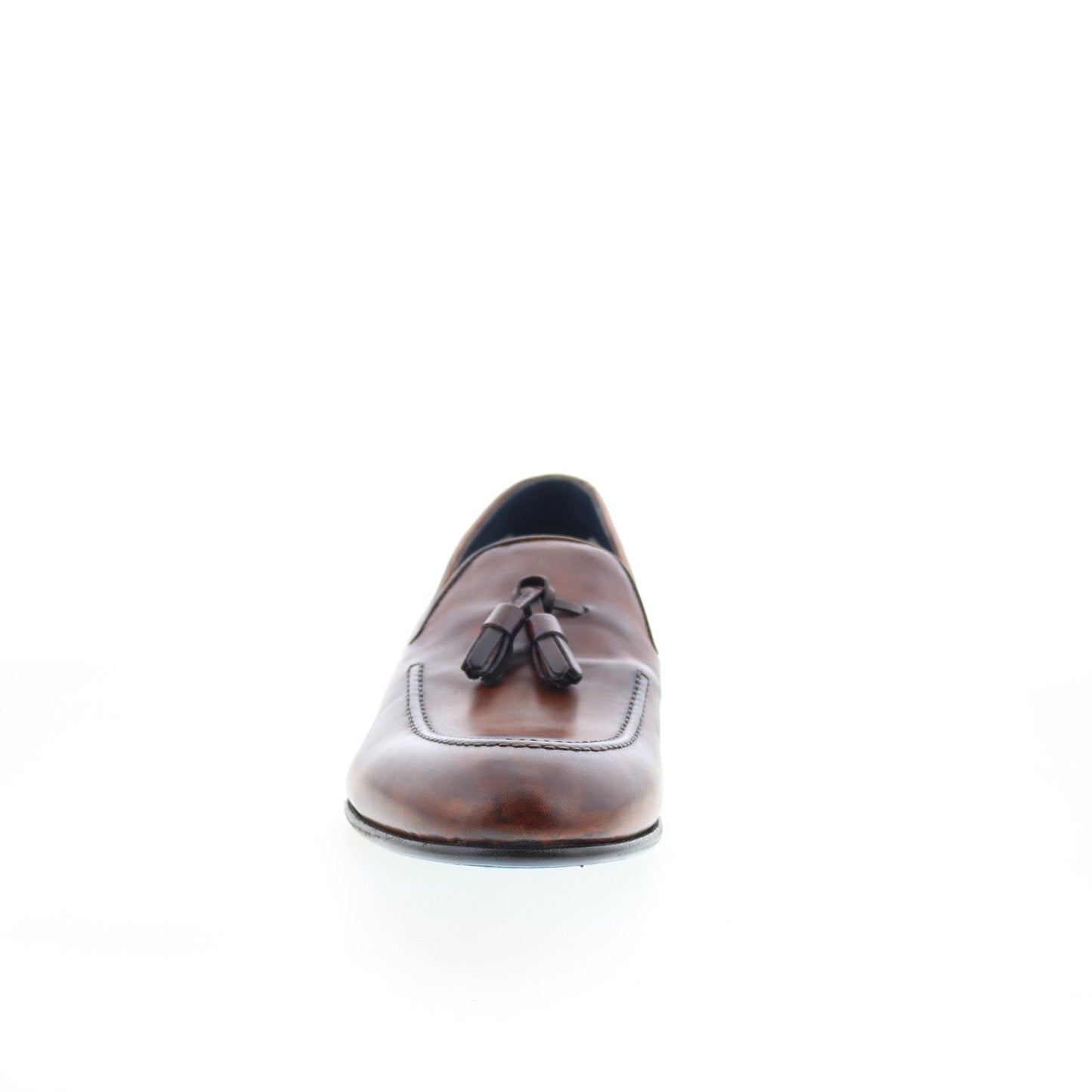 Di Bianco Bari Mens Brown Leather Slip On Loafers & Slip Ons Casual Shoes