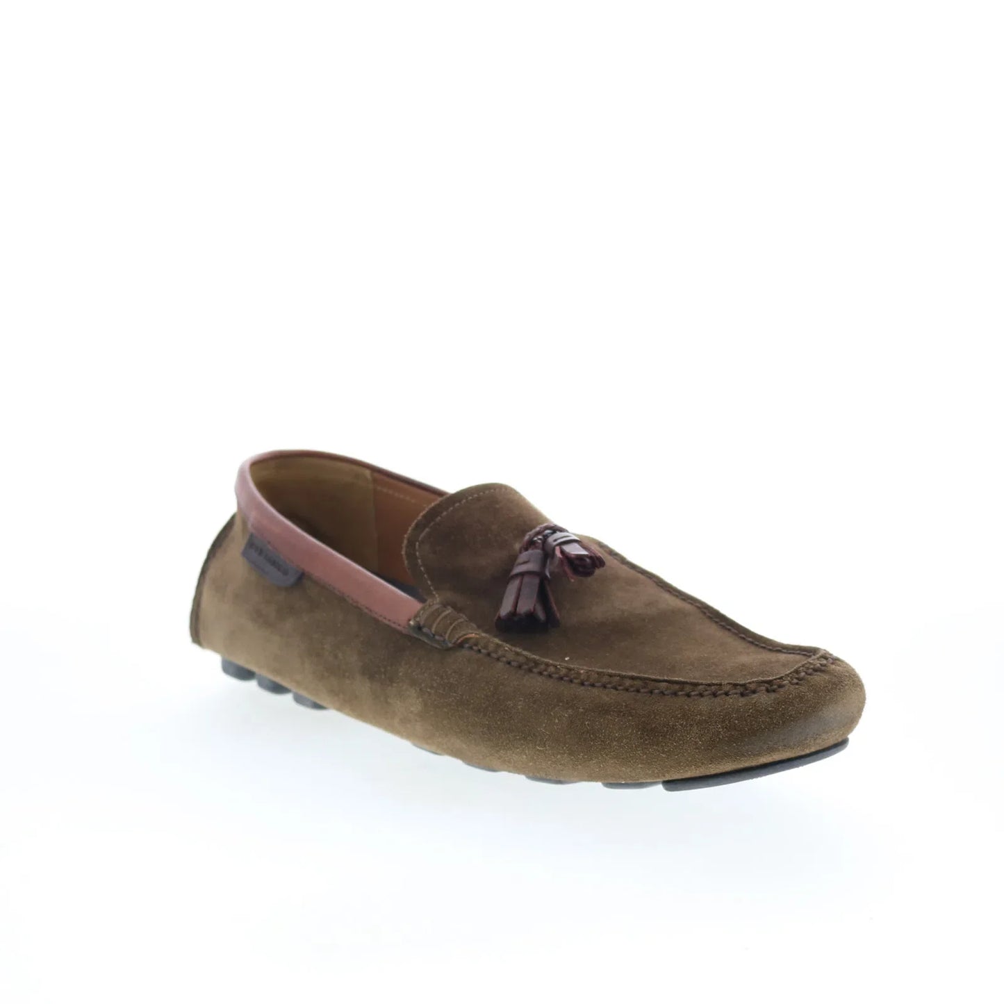 Di Bianco Benzoni Mens Brown Suede Slip On Loafers & Slip Ons Casual Shoes