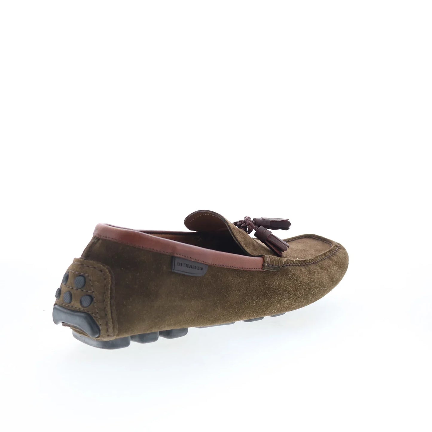 Di Bianco Benzoni Mens Brown Suede Slip On Loafers & Slip Ons Casual Shoes