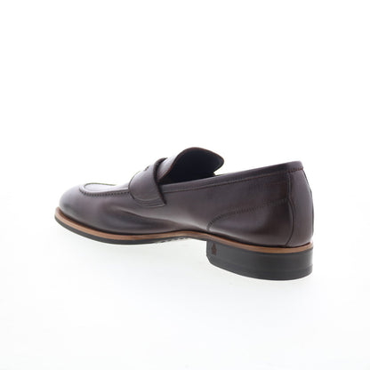 Di Bianco Brera Mens Brown Leather Slip On Loafers & Slip Ons Penny Shoes