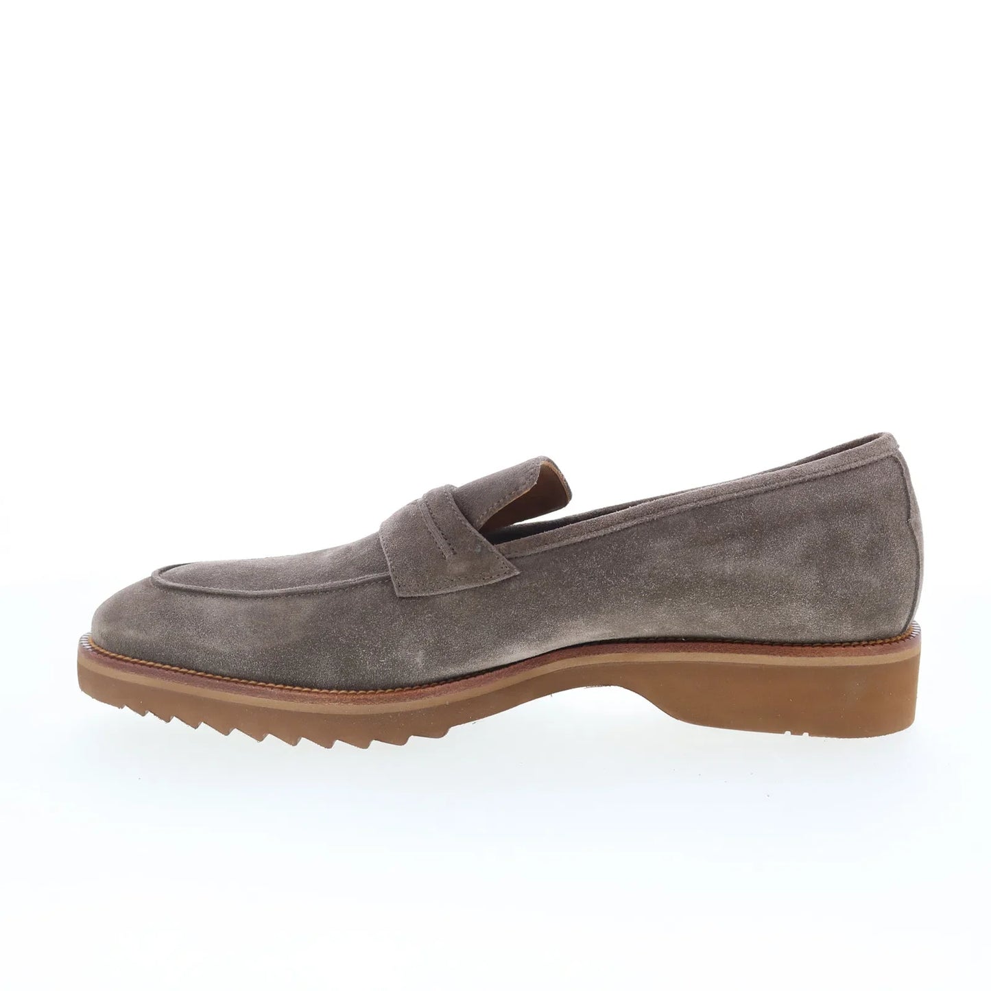 Di Bianco Brera Mens Brown Suede Slip On Loafers & Slip Ons Penny Shoes