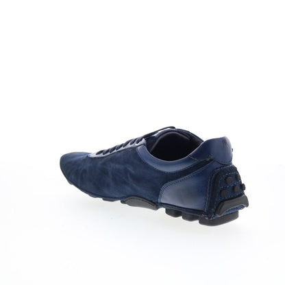 Di Bianco Cocoa Cash Mens Blue Suede Lace Up Lifestyle Sneakers Shoes