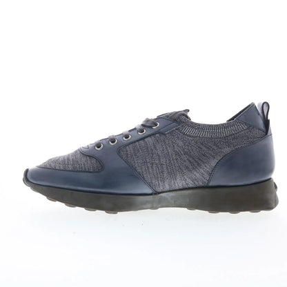 Di Bianco Forza Mens Gray Leather Lace Up Lifestyle Sneakers Shoes