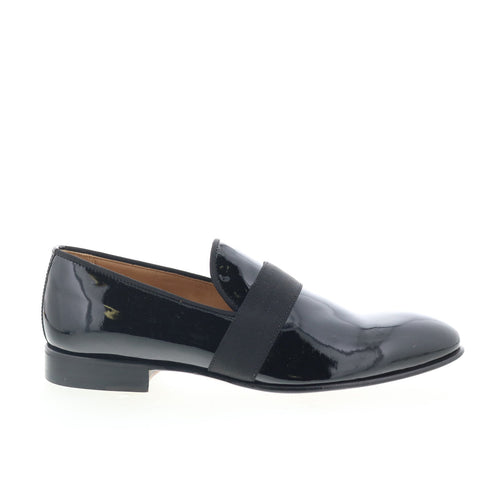 Di Bianco GB786 Mens Black Leather Slip On Loafers & Slip Ons Casual Shoes