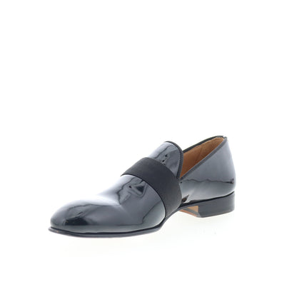 Di Bianco GB786 Mens Black Leather Slip On Loafers & Slip Ons Casual Shoes