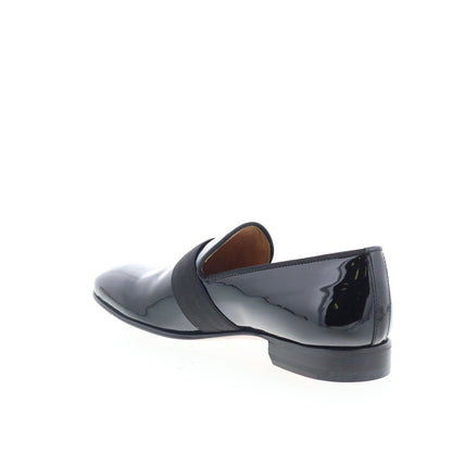 Di Bianco GB786 Mens Black Leather Slip On Loafers & Slip Ons Casual Shoes