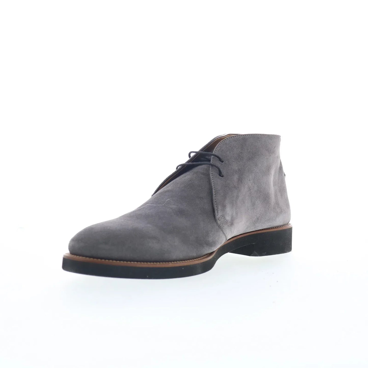 Di Bianco Gomma GBF409 Mens Gray Suede Lace Up Chukkas Boots