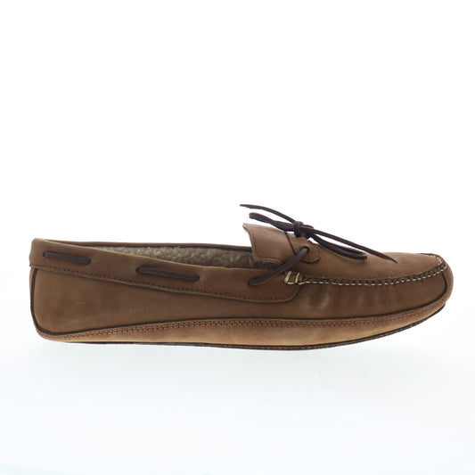 Hitchcock Lined Moc Slipper Mens Brown Extra Extra Wide 8E Loafers Boat Shoes