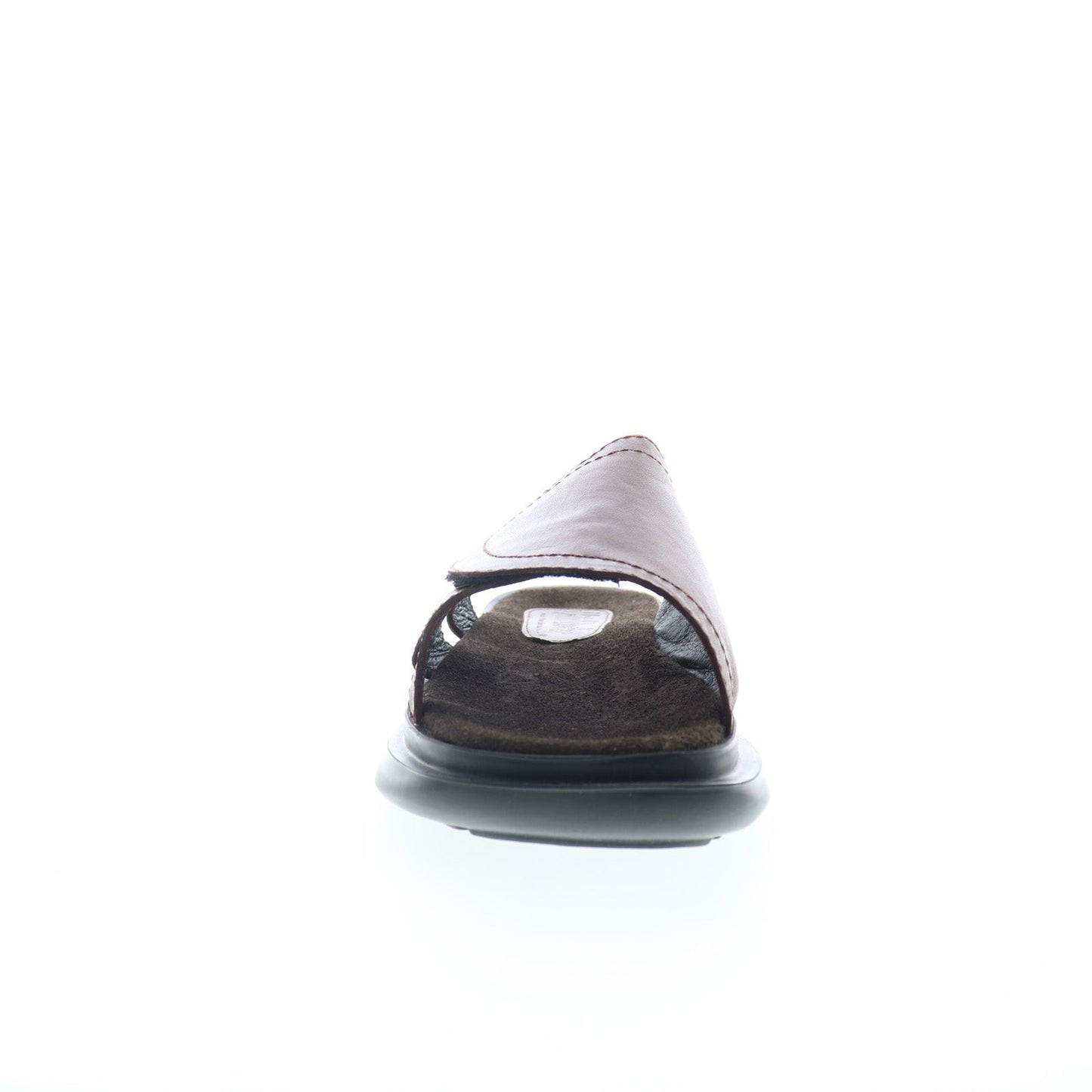 Hitchcock Wide Strap Mens Brown Extra Extra Wide 5E Slides Sandals Shoes