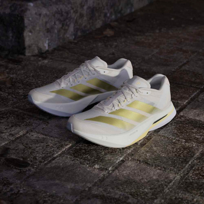 Adizero Boston 13 Women's :Chalk White | Gold Metallic