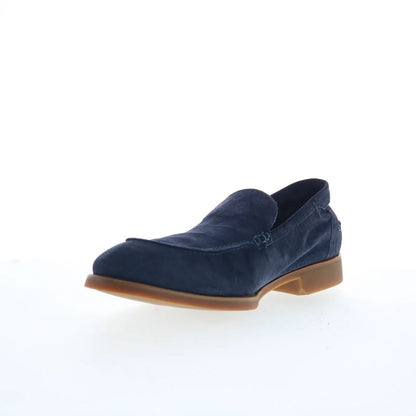 Di Bianco Lucius Mens Blue Suede Slip On Loafers & Slip Ons Casual Shoes