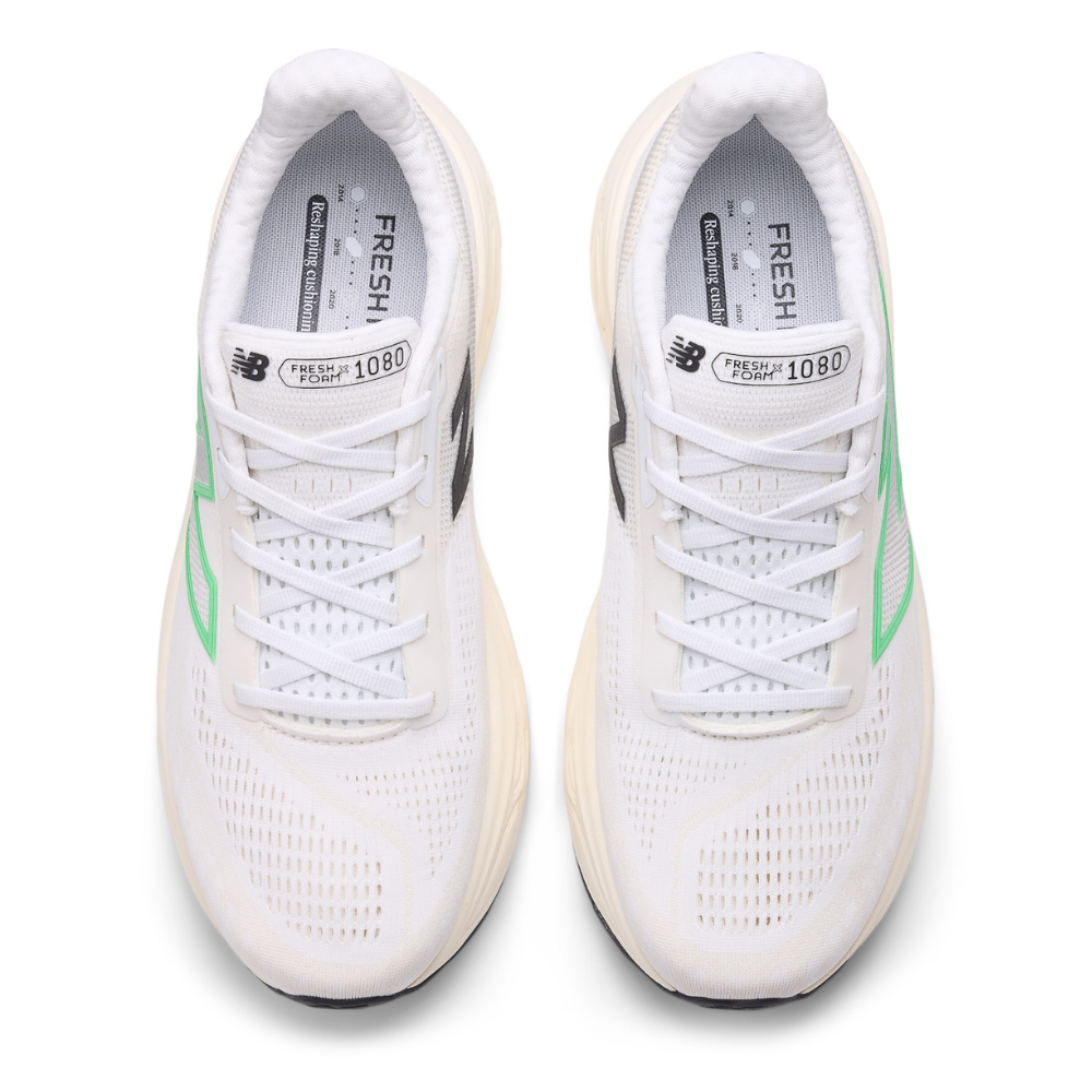 Fresh Foam X 1080 v14 (D) Men's :White | Lime Leaf