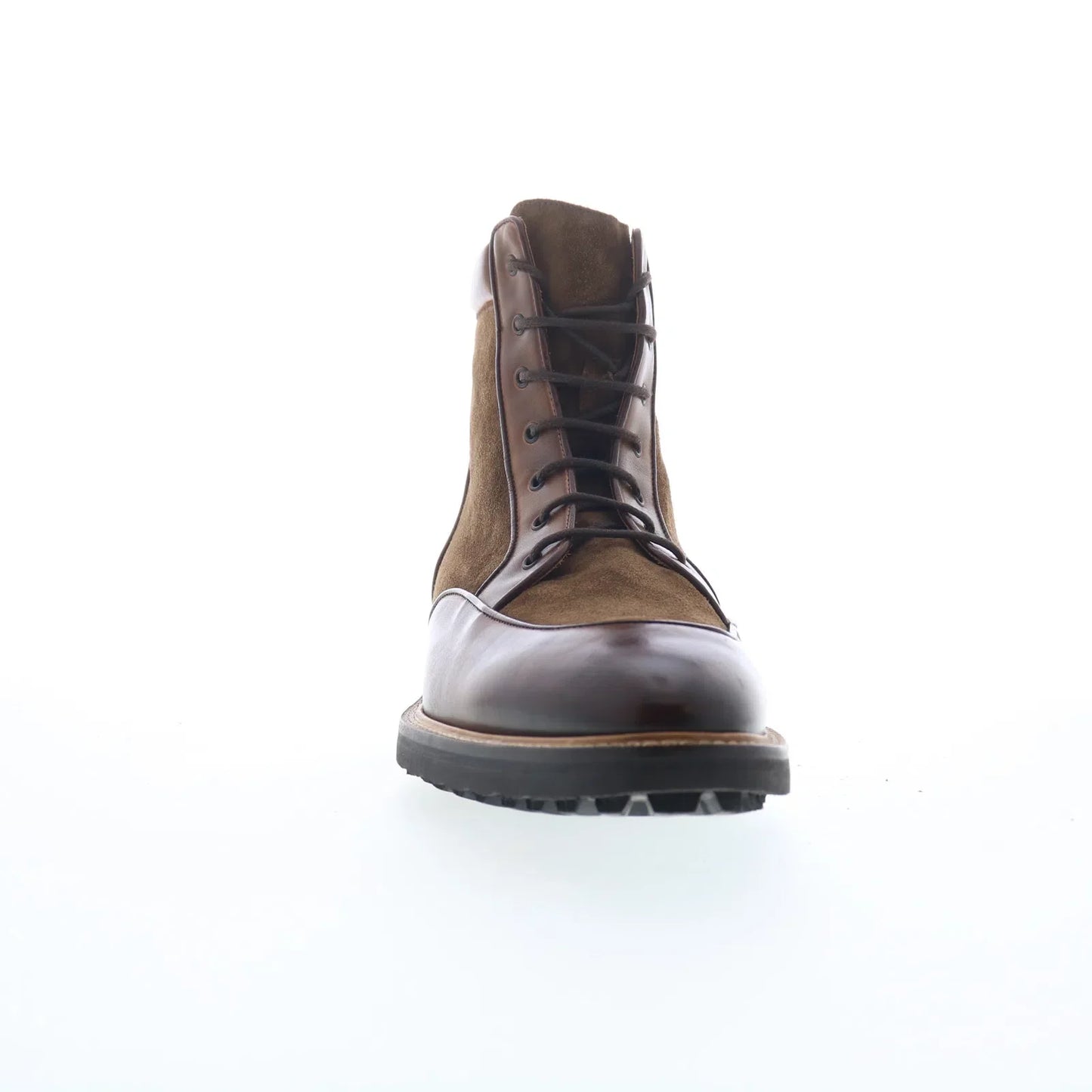 Pastori by Di Bianco Macrinus Mens Brown Leather Lace Up Casual Dress Boots