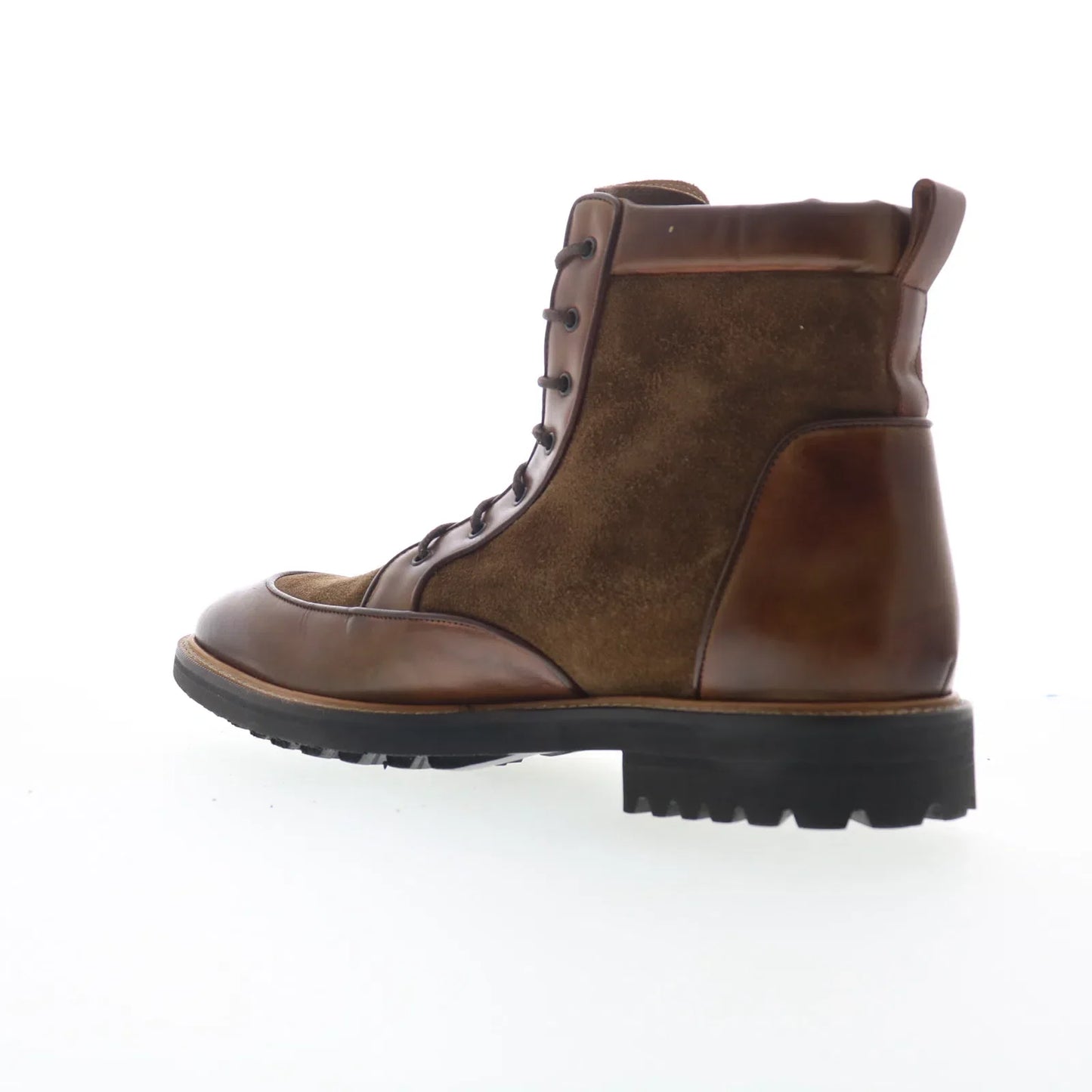 Pastori by Di Bianco Macrinus Mens Brown Leather Lace Up Casual Dress Boots