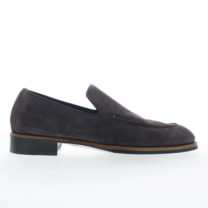 Di Bianco Maranello Mens Gray Suede Slip On Loafers & Slip Ons Casual Shoes