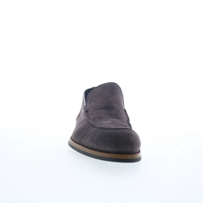 Di Bianco Maranello Mens Gray Suede Slip On Loafers & Slip Ons Casual Shoes
