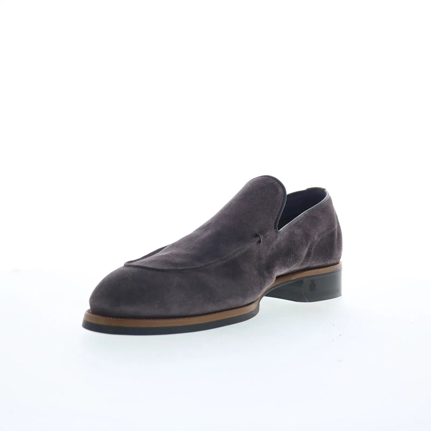 Di Bianco Maranello Mens Gray Suede Slip On Loafers & Slip Ons Casual Shoes