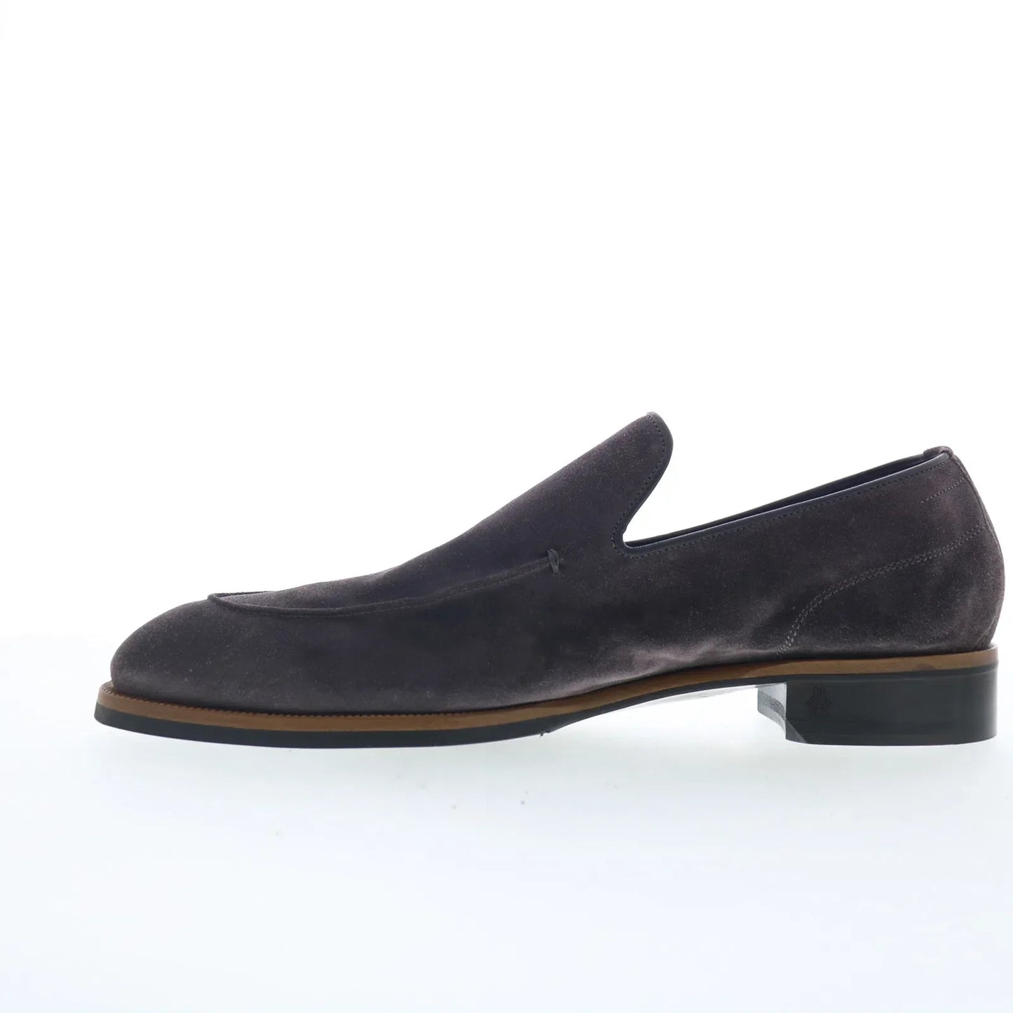 Di Bianco Maranello Mens Gray Suede Slip On Loafers & Slip Ons Casual Shoes