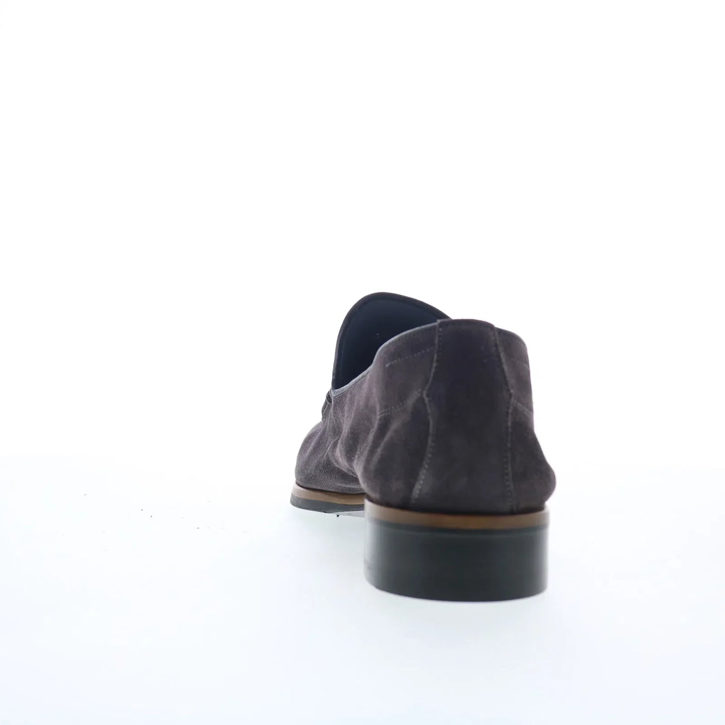 Di Bianco Maranello Mens Gray Suede Slip On Loafers & Slip Ons Casual Shoes