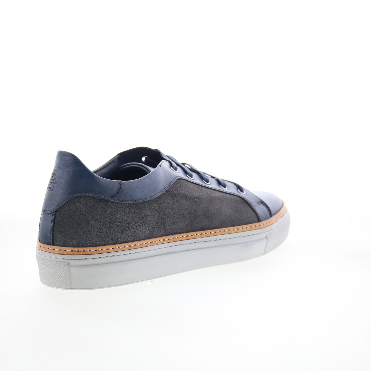 Di Bianco Messina Mens Gray Leather Lace Up Lifestyle Sneakers Shoes