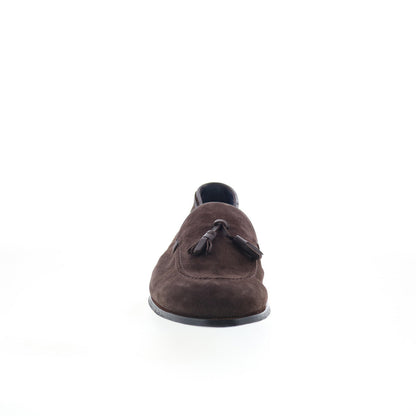 Di Bianco Napoli Mens Brown Suede Slip On Loafers & Slip Ons Casual Shoes