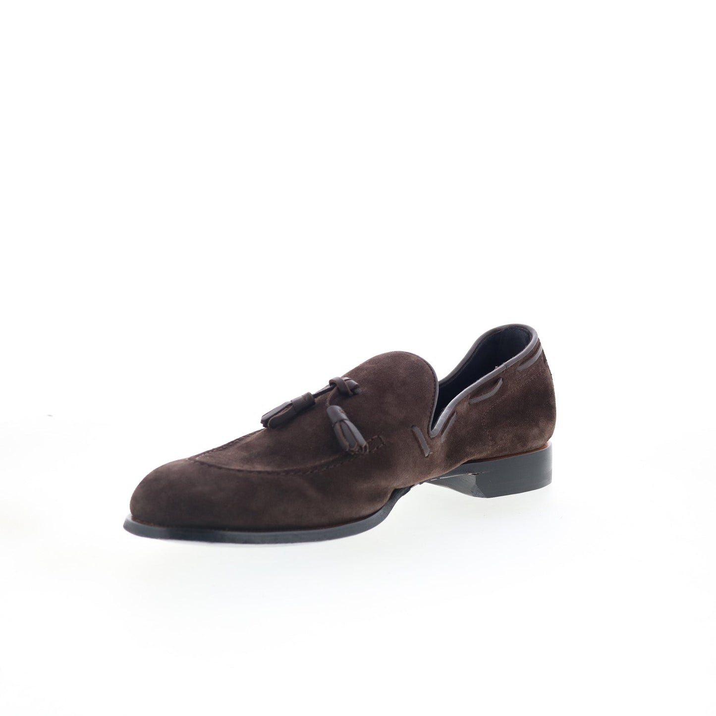 Di Bianco Napoli Mens Brown Suede Slip On Loafers & Slip Ons Casual Shoes