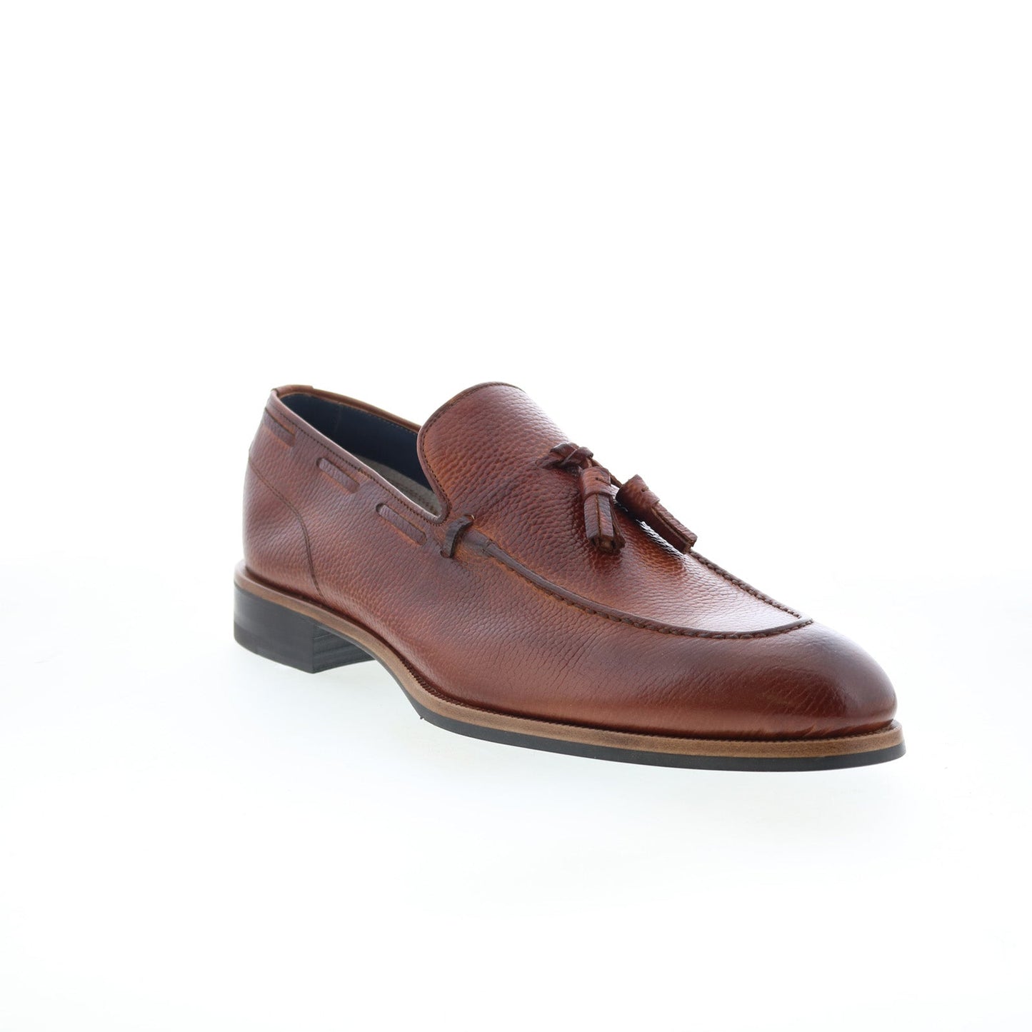 Di Bianco Napoli Mens Brown Leather Loafers & Slip Ons Casual Shoes