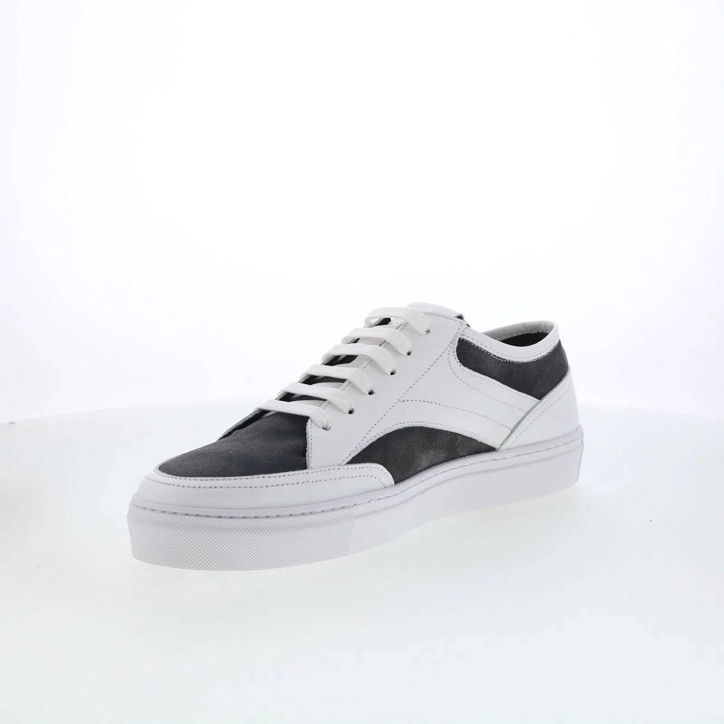 Pastori by Di Bianco Otho Mens White Leather Lace Up Lifestyle Sneakers Shoes