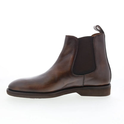 Pastori by Di Bianco Pertinax Mens Brown Leather Slip On Chelsea Boots