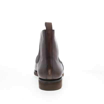 Pastori by Di Bianco Pertinax Mens Brown Leather Slip On Chelsea Boots