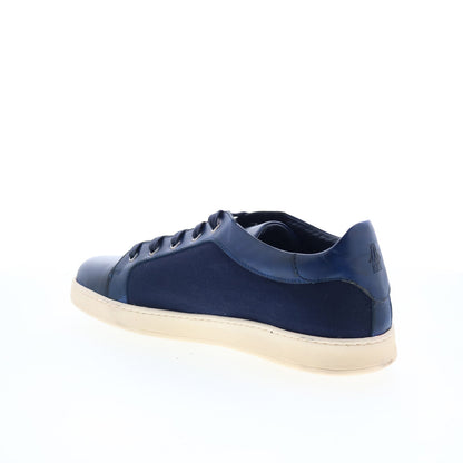 Di Bianco Petrosino Mens Blue Leather Lace Up Lifestyle Sneakers Shoes