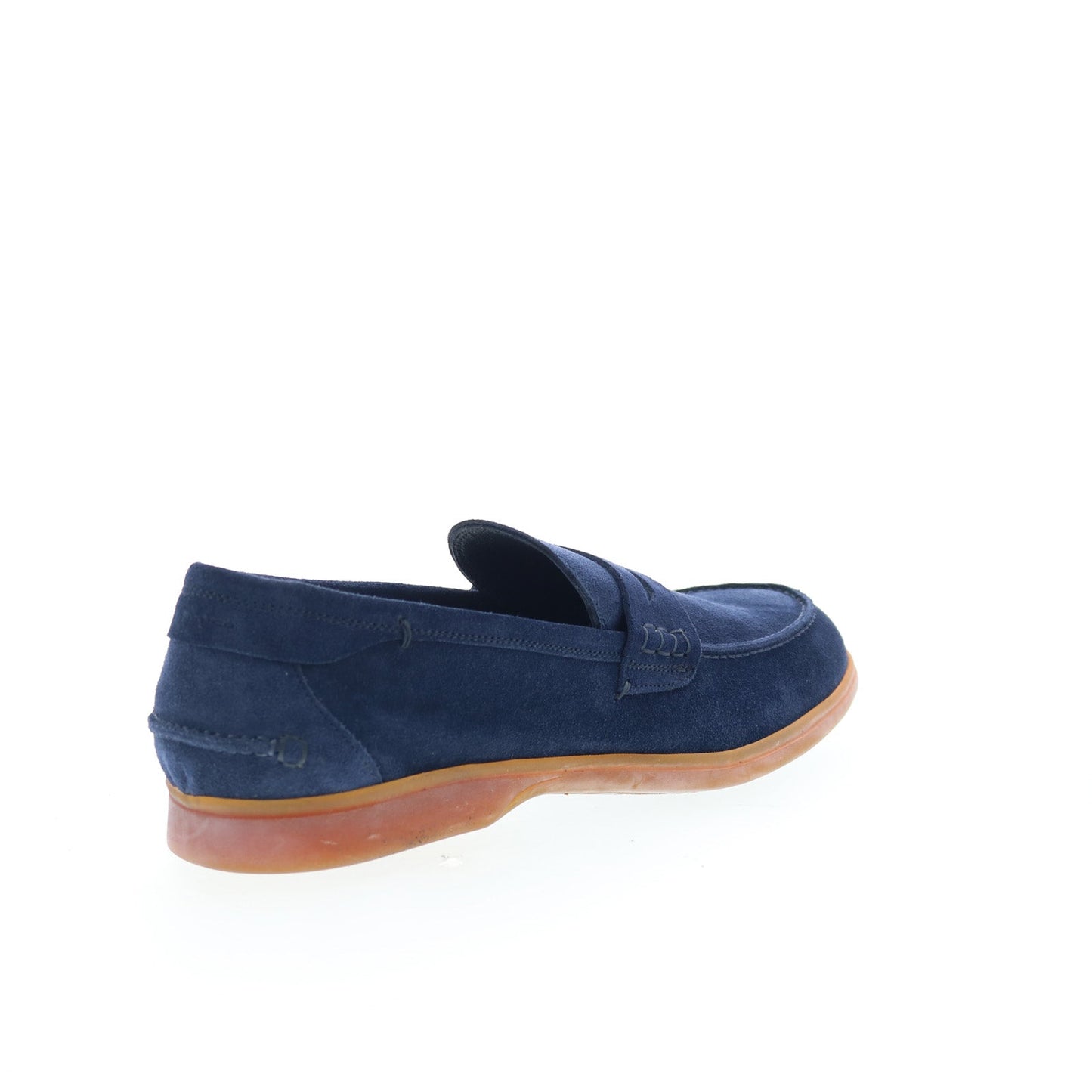 Di Bianco Procida Mens Blue Suede Slip On Loafers & Slip Ons Penny Shoes