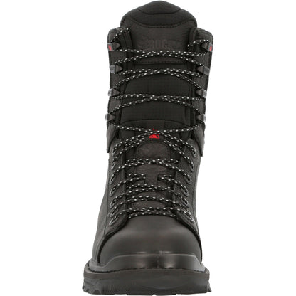 Rocky Rams Horn Lace To Toe Waterproof Mens Black Wide Work & Safety Boots