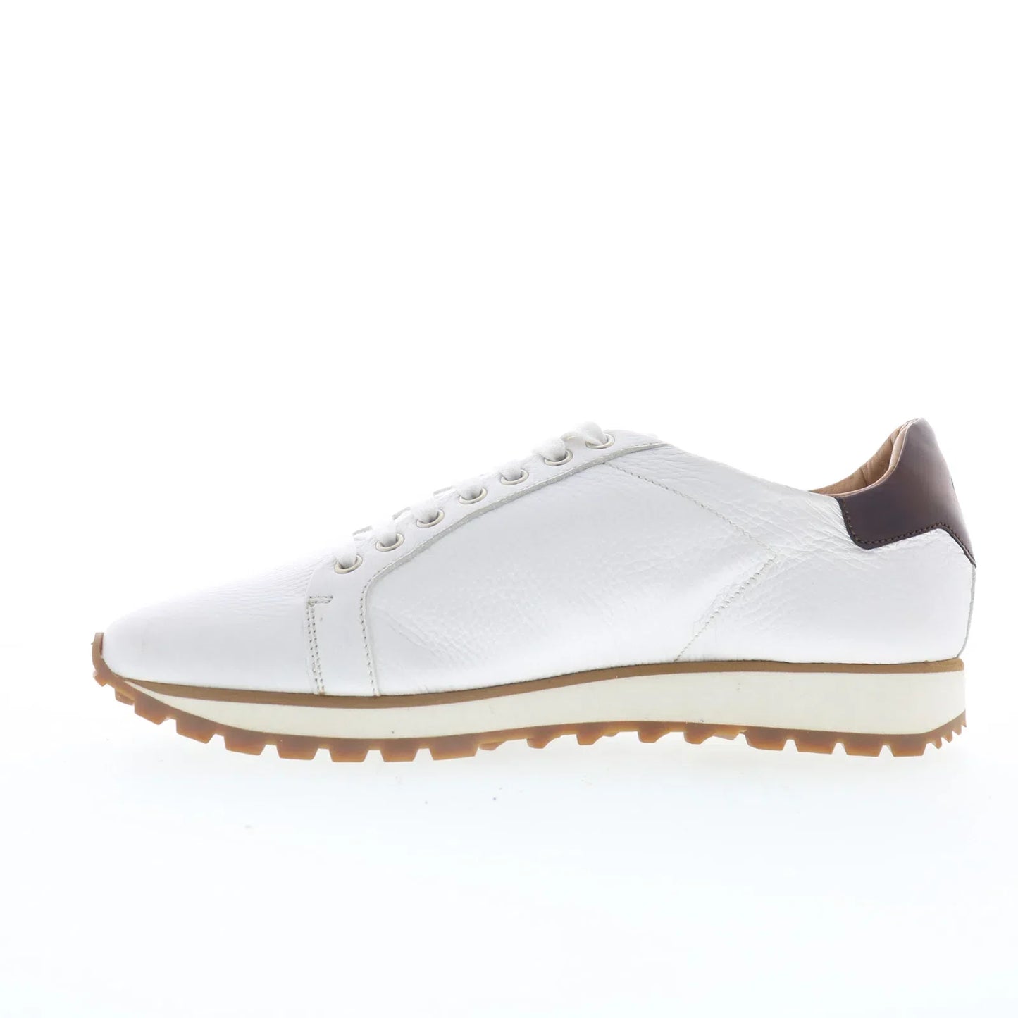 Di Bianco SB307 Mens White Leather Lace Up Lifestyle Sneakers Shoes