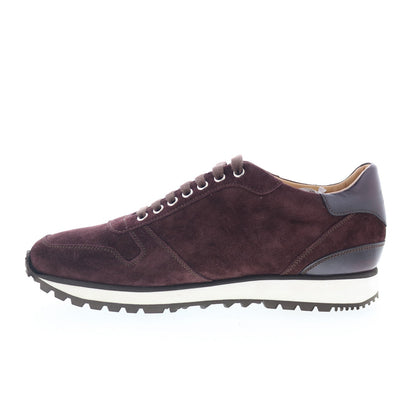 Di Bianco SB308 Mens Burgundy Suede Lace Up Lifestyle Sneakers Shoes